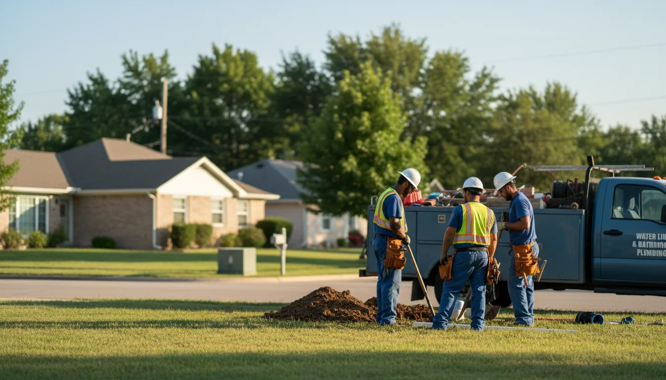 Residential water line and bathroom plumbing service in Verona, MO